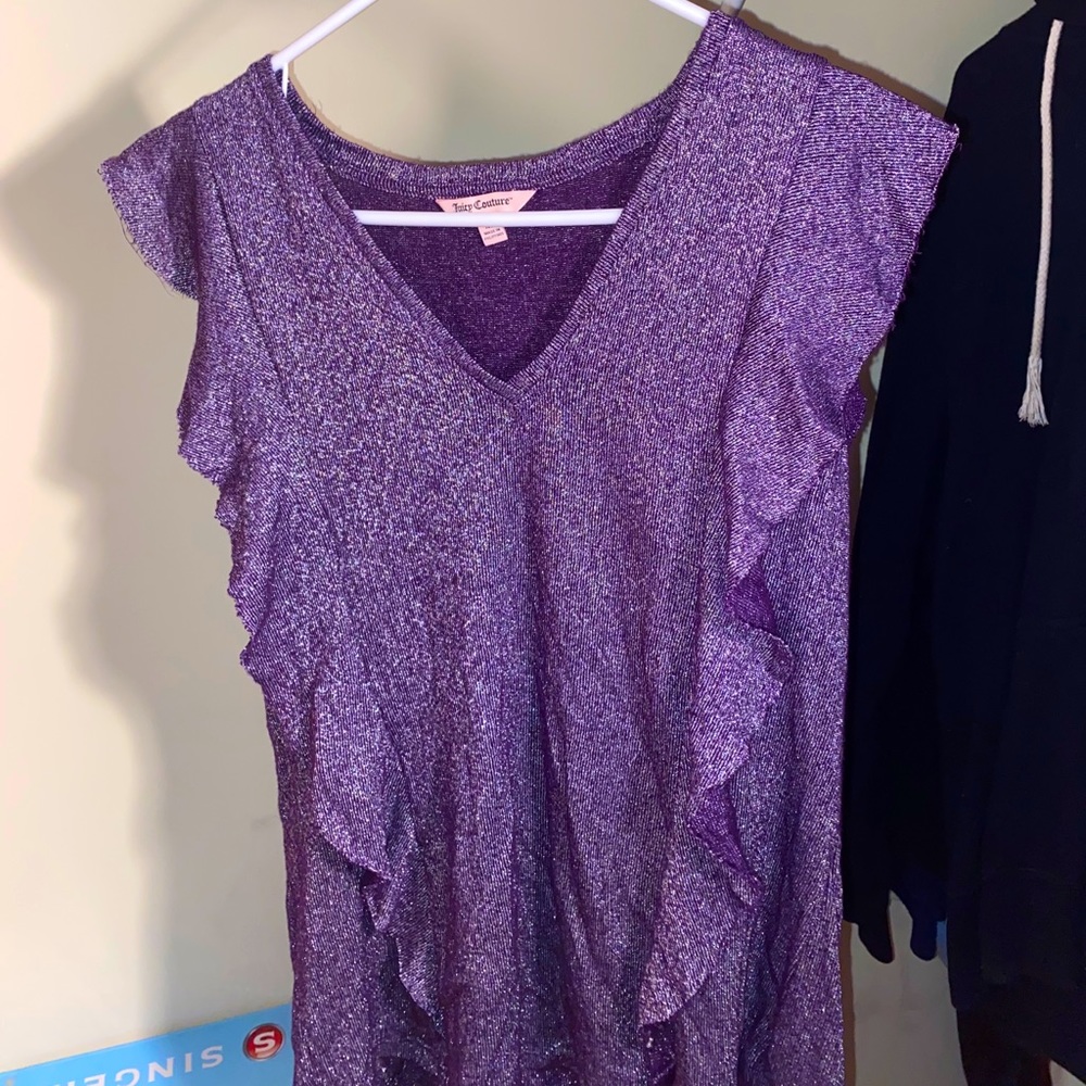 Sparkly purple blouse